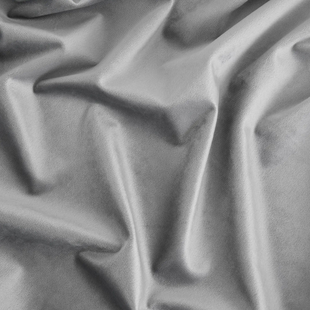 Daily by T Интерьерная ткань "Вилен" погонный метр, бархат, цвет светло-серый 280 см.  #1