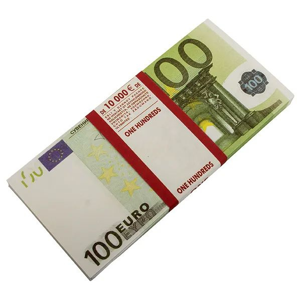 Забавная пачка сувенирных денег с европодвесом, игрушечные с приколом, 100 евро  #1
