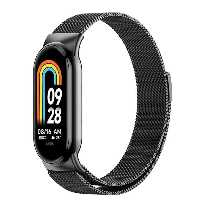 Металлический ремешок с миланской петлей для браслета Xiaomi Mi Band 8 из нержавеющей стали  #1