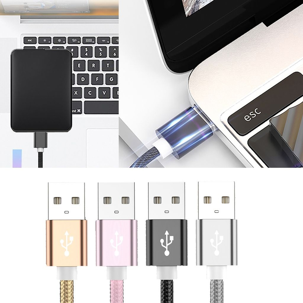 USB-кабель 2.0, золотой, 1 м #1