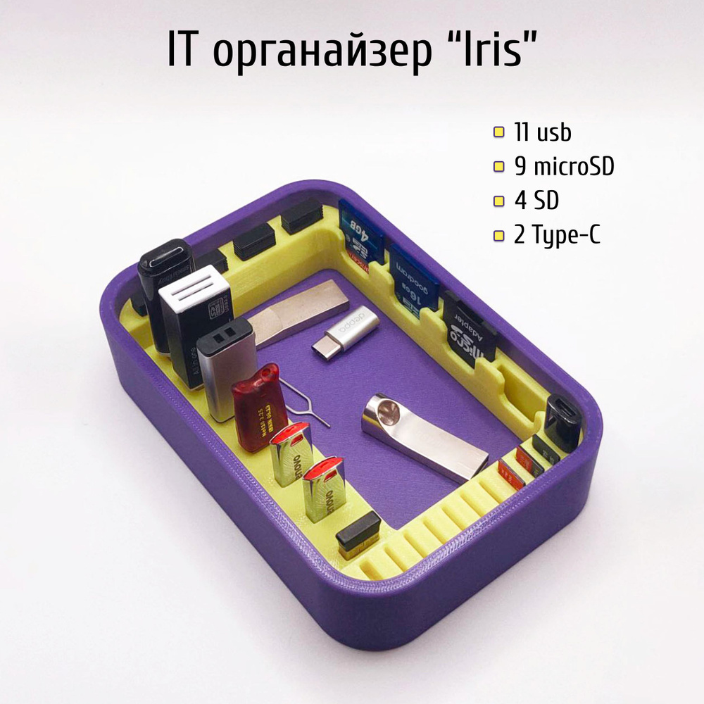 IT органайзер "Iris" для USB, SD и MicroSD-карт. Товар уцененный #1