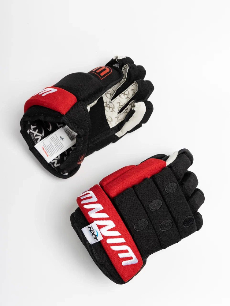 Перчатки "Winnwell" Classic 4-roll Knit SR (Black/Red) #1