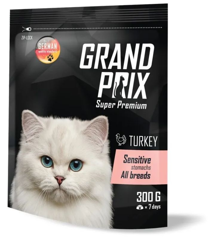 Сухой корм GRAND PRIX для привередливых кошек с индейкой 300 г  #1