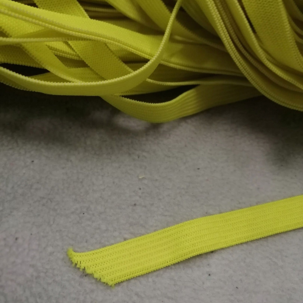 Резинка бельевая, ширина 10 мм длина 10 м, цвет желтый #1