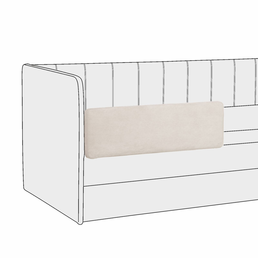 Бортик безопасности для кровати-дивана Crecker, съемный, кремовый  #1