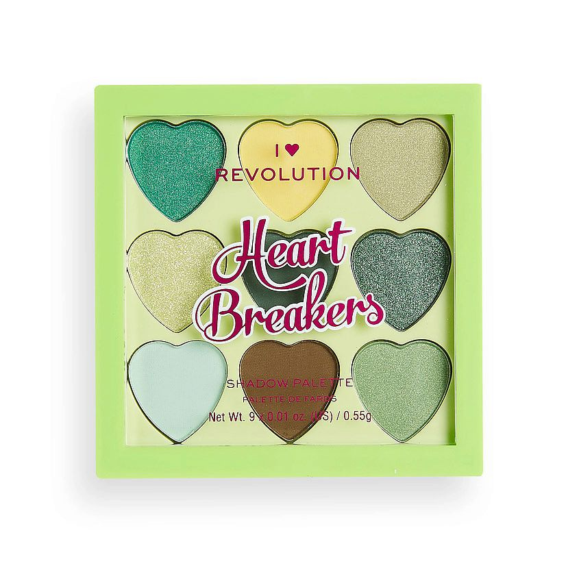 I HEART REVOLUTION Палетка теней для век HEART BREAKERS, Lucky 4,95 гр. #1