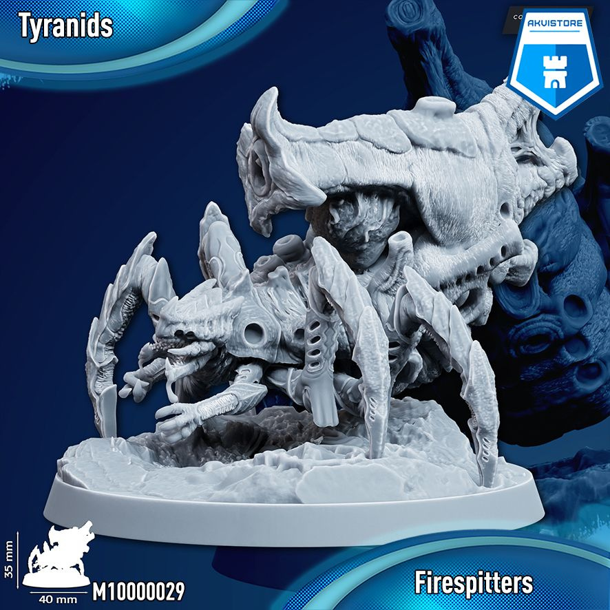 Тираниды (Tyranids) - Firespitters 32 мм миниатюра 3D печать Warhammer 40000  #1