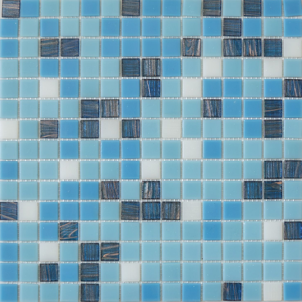 Elada Mosaic Плитка мозаика HK-15 голубой микс, коробка, 10 матриц, 1,07 м2 32.7 см x 32.7 см  #1