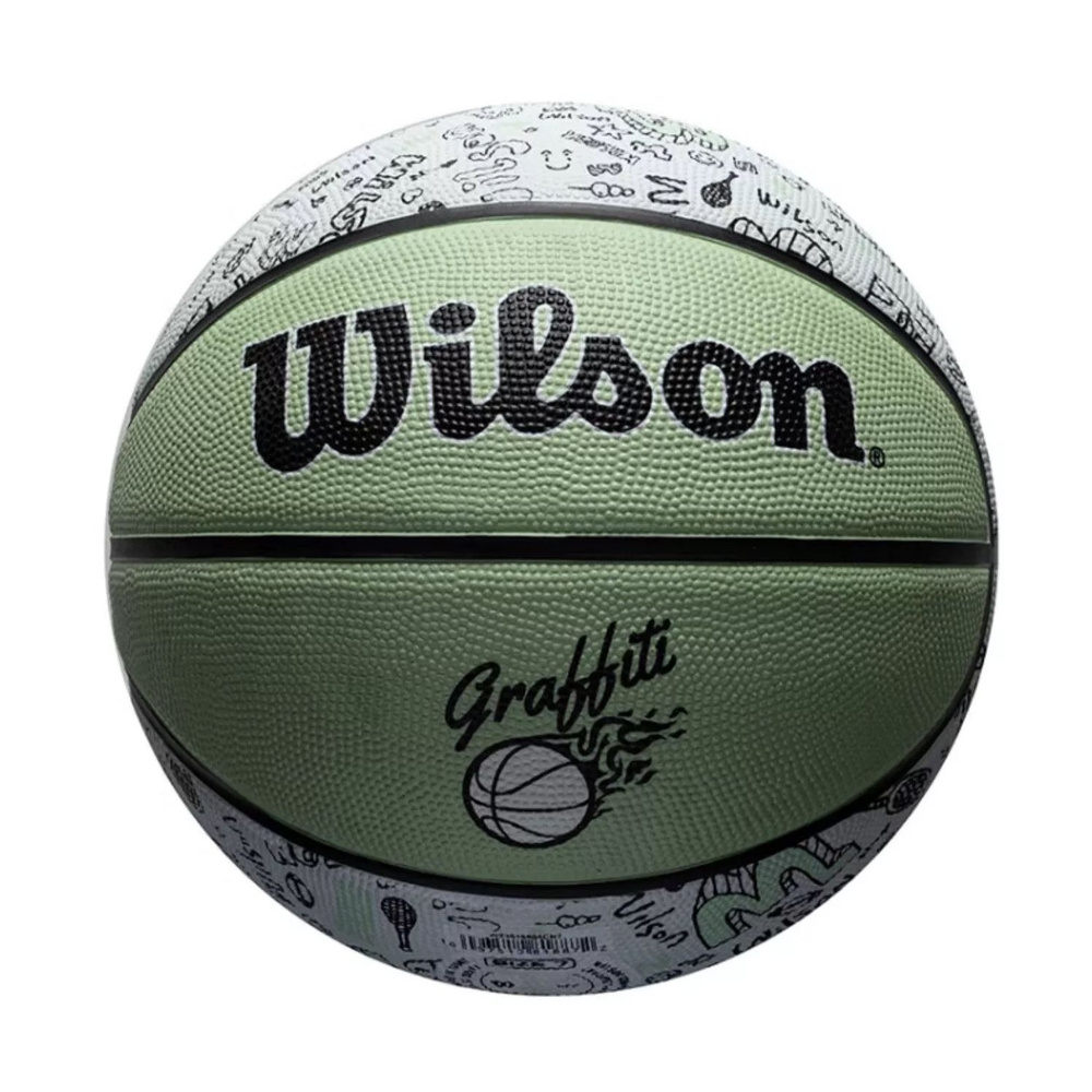 Баскетбольный мяч Wilson GRAFFITI BSKT Light Green №7 #1