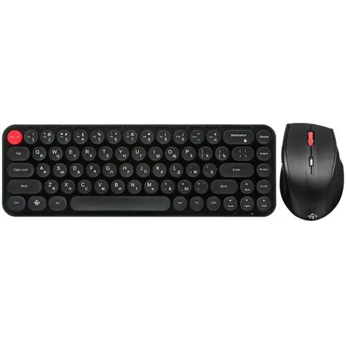 DEXP Комплект мышь + клавиатура беспроводная Lollipop, черный  #1