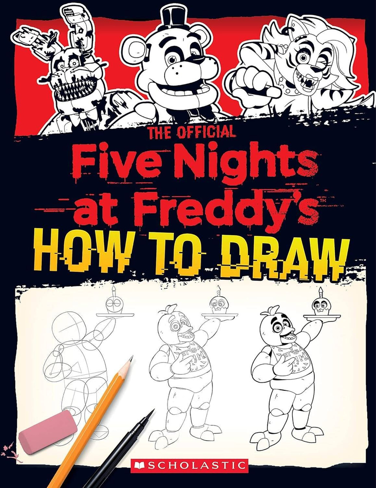 Five Nights at Freddy's How to Draw Пять ночей у Фредди Как рисовать / Книги на английском языке  #1