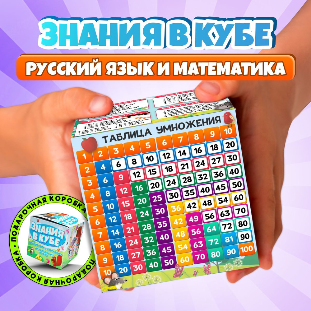 Кубик правила русского языка и математики подарок выпускнику  #1