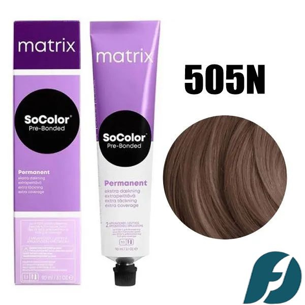 Matrix SOCOLOR Extra Coverage 505N Крем-краска для зрелых волос Светлый шатен, 90мл.  #1