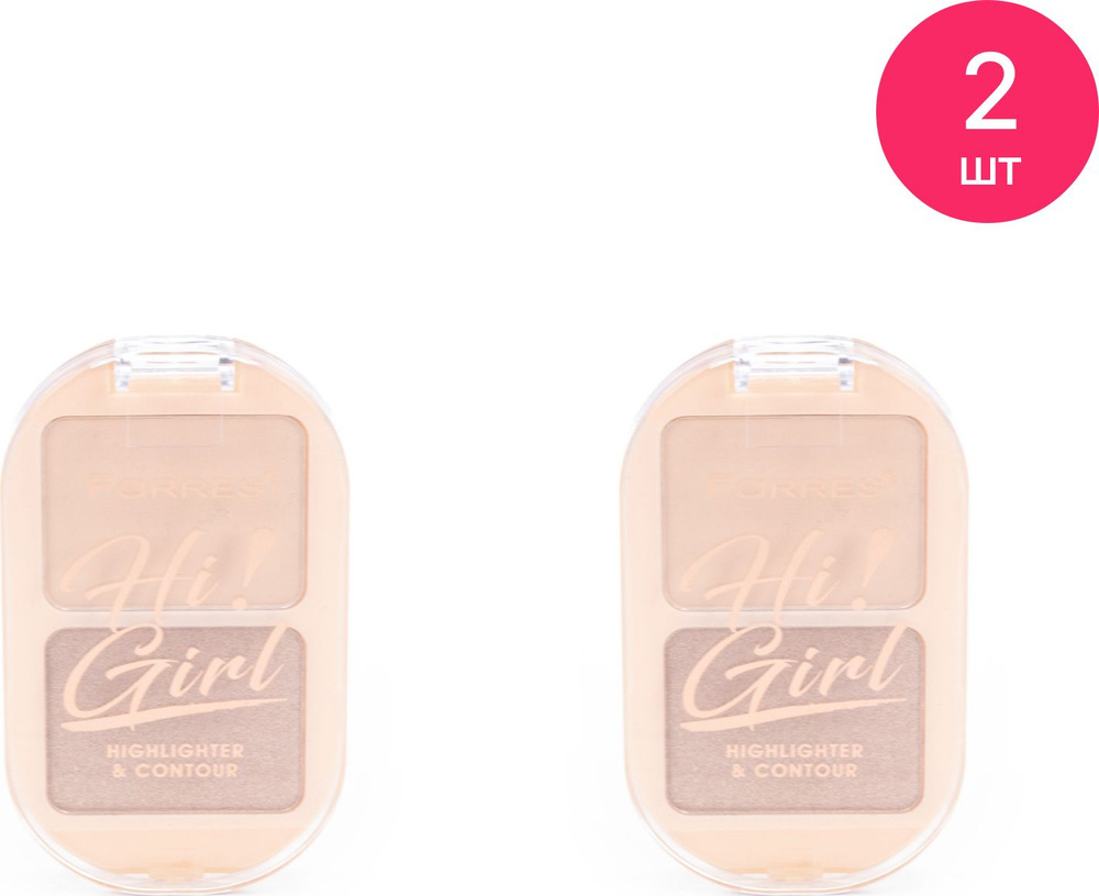 Farres cosmetics / Фэррис косметик Хайлайтер скульптор для лица Hi! Girl! 3207 пудровый, тон 03 натуральный, #1