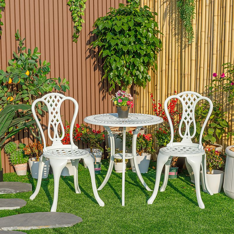 Комплект садовой металлической мебели, для дачи, для сада, Обеденный стол 1 шт , Стулья садовые 2 шт. #1