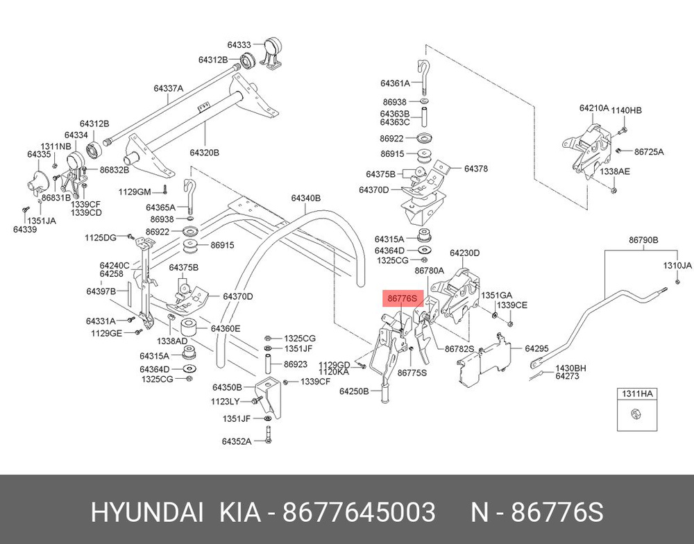 Hyundai-KIA Пружина подвески, арт. 86776-45003, 1 шт. #1