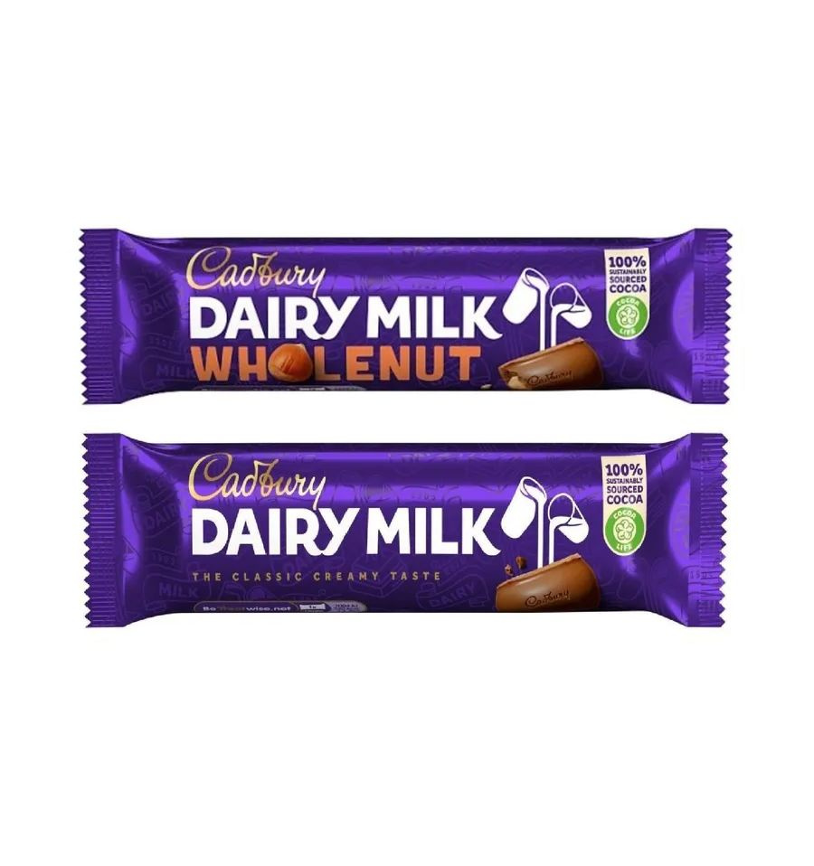 Набор из 2 Шоколадных Батончиков Cadbury Dairy Milk ( Фундук и Молочный Шоколад) по 45г  #1