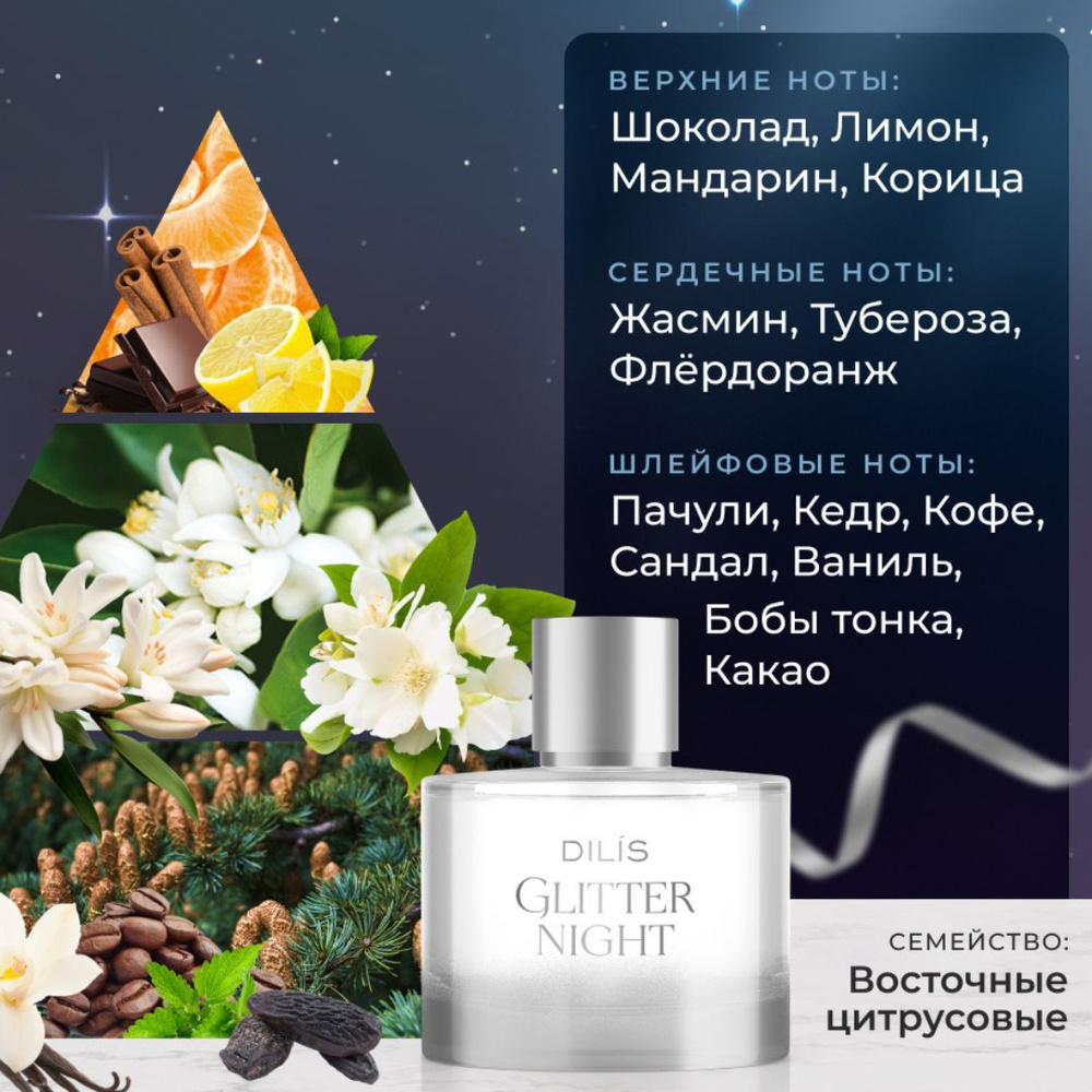 Dilis Парфюмерная вода женская Glitter Night Limited Edition 95 мл #1