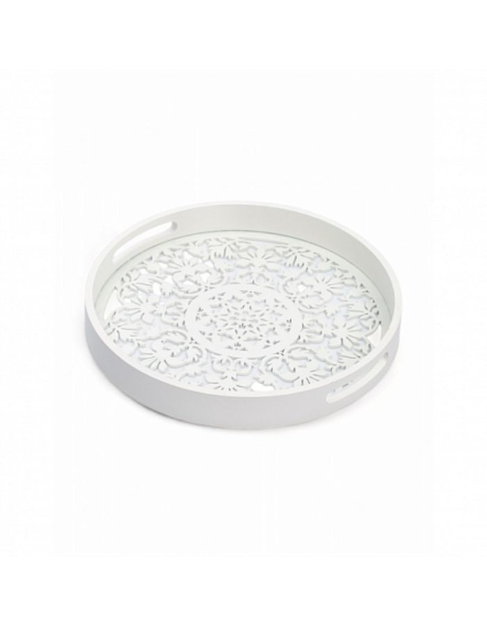 Поднос круглый WHITE LACE 30 см #1