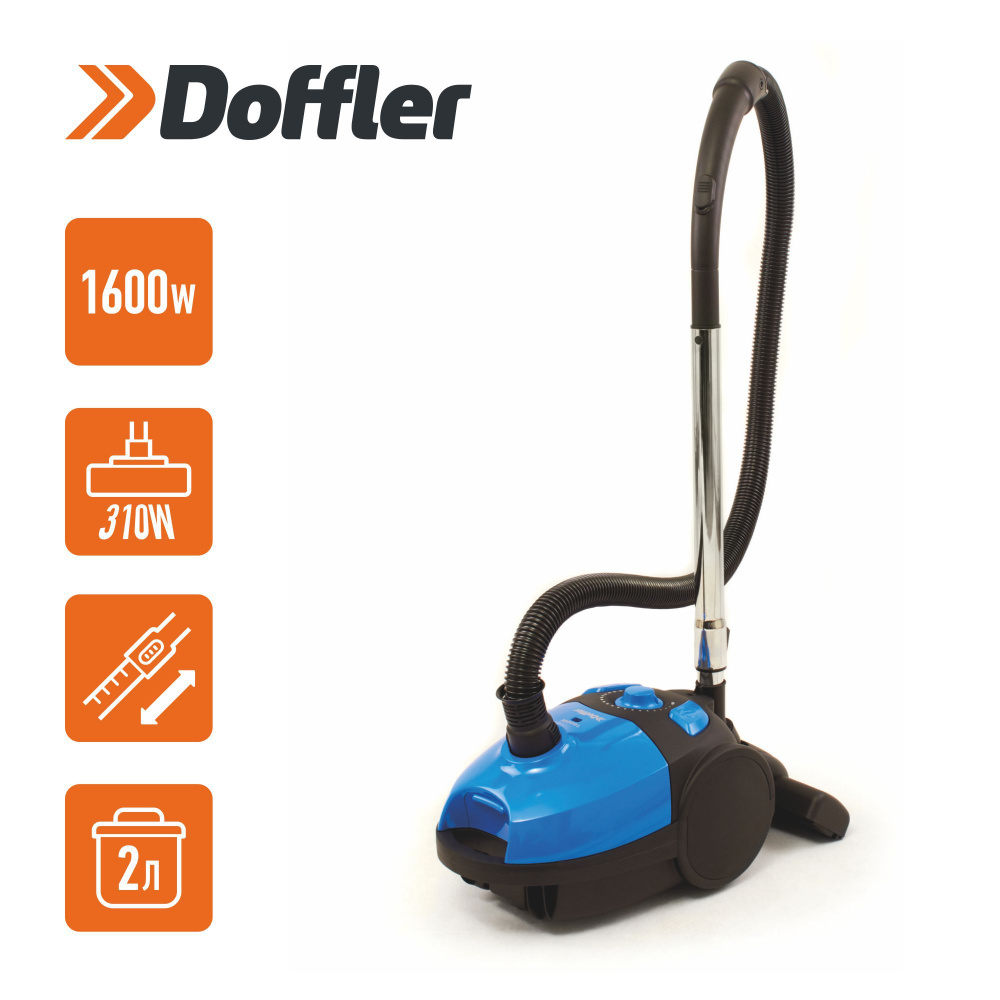 Doffler Бытовой пылесос VCB 1606 BLUE, синий #1