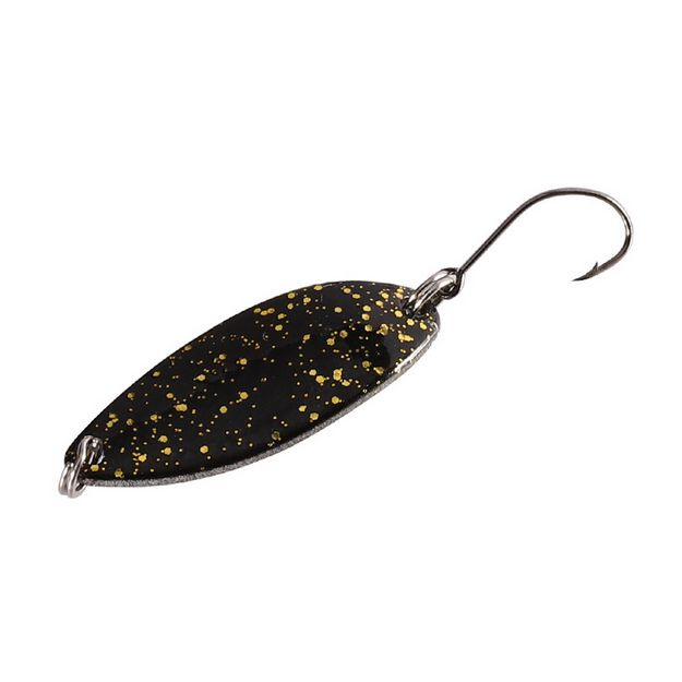 Форелевая блесна колебалка, Lida Spoon I (5 гр, 35 мм), черная(на форель / на щуку). Для зимней рыбалки #1