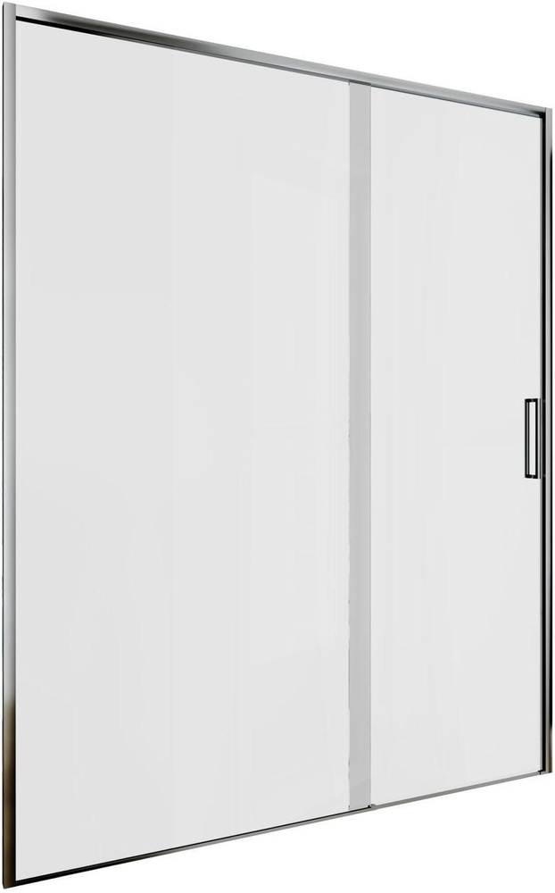 Душевая дверь в нишу Aquanet Pleasure Evo 150 AE65-N150-CT профиль хром, прозрачное стекло  #1