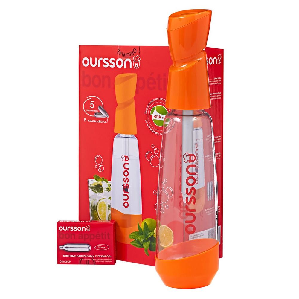 Набор для домашней газировки Oursson OS1005SK/OR, сифон Soda Sparkle #1