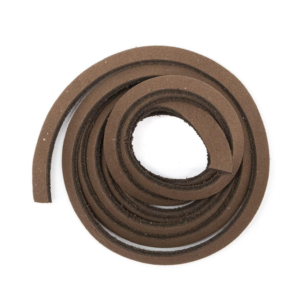 Декоративный шнур Галерея Дизайн №302, 5 мм, 1 м, 100% натуральная кожа, цвет 42, темно-коричневый  #1