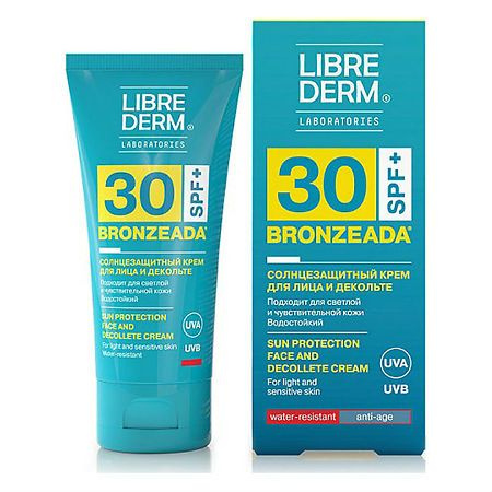 Librederm bronzeada солнцезащитный крем, для лица и зоны декольте, SPF 30, 50 мл  #1