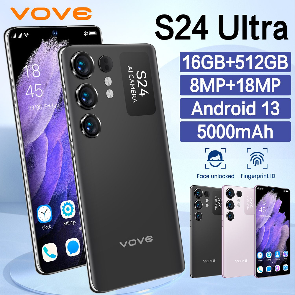 vove Смартфон S24 Ultra@2 EU 16/512 ГБ, черный #1