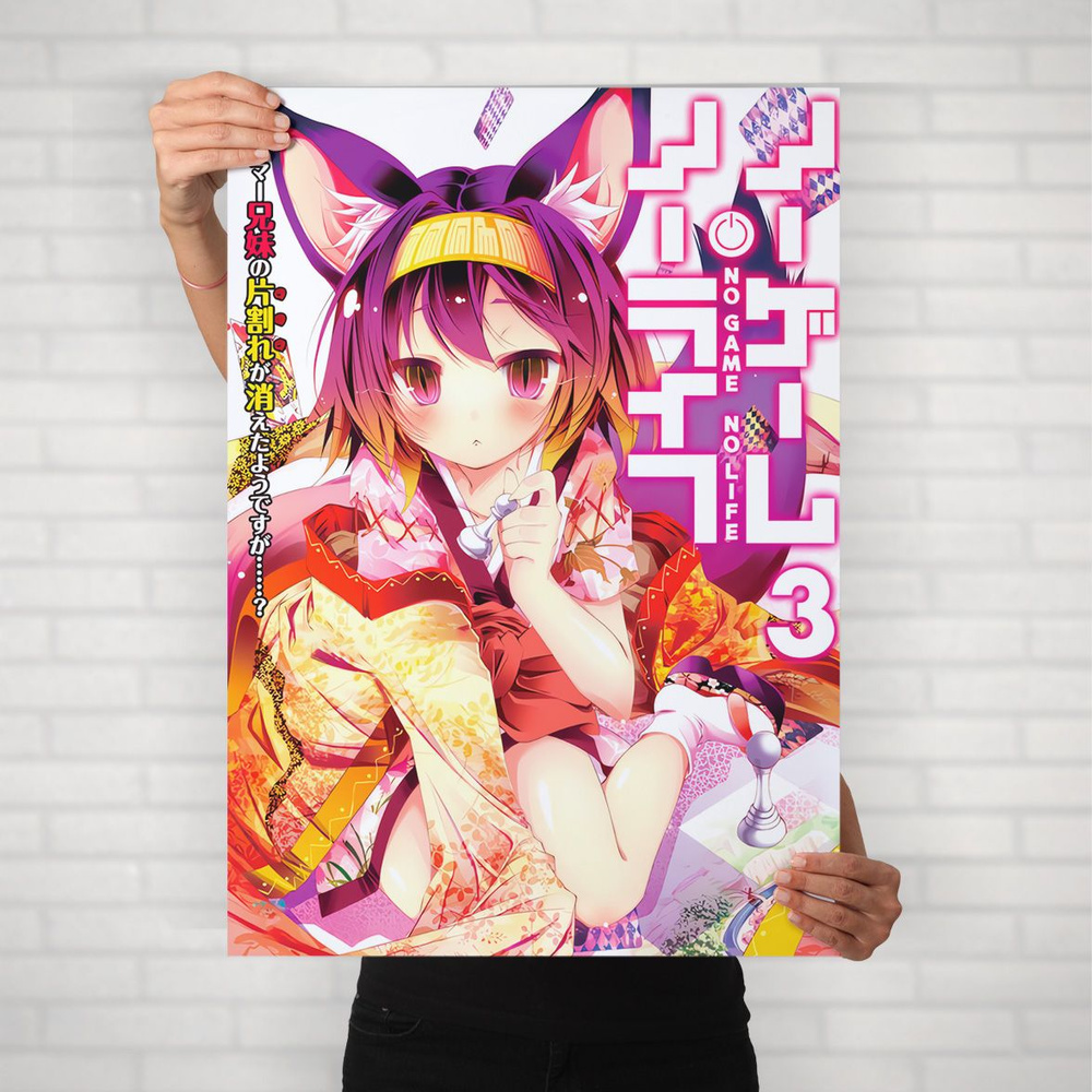 Плакат на стену для интерьера Нет игры нет жизни (No Game No Life - Идзуна Хацусэ) - Постер по аниме #1