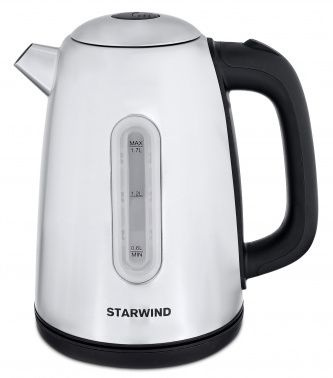 Чайник электрический Starwind SKS3210 1.7л. 2200Вт серебристый/черный корпус: металл/пластик  #1
