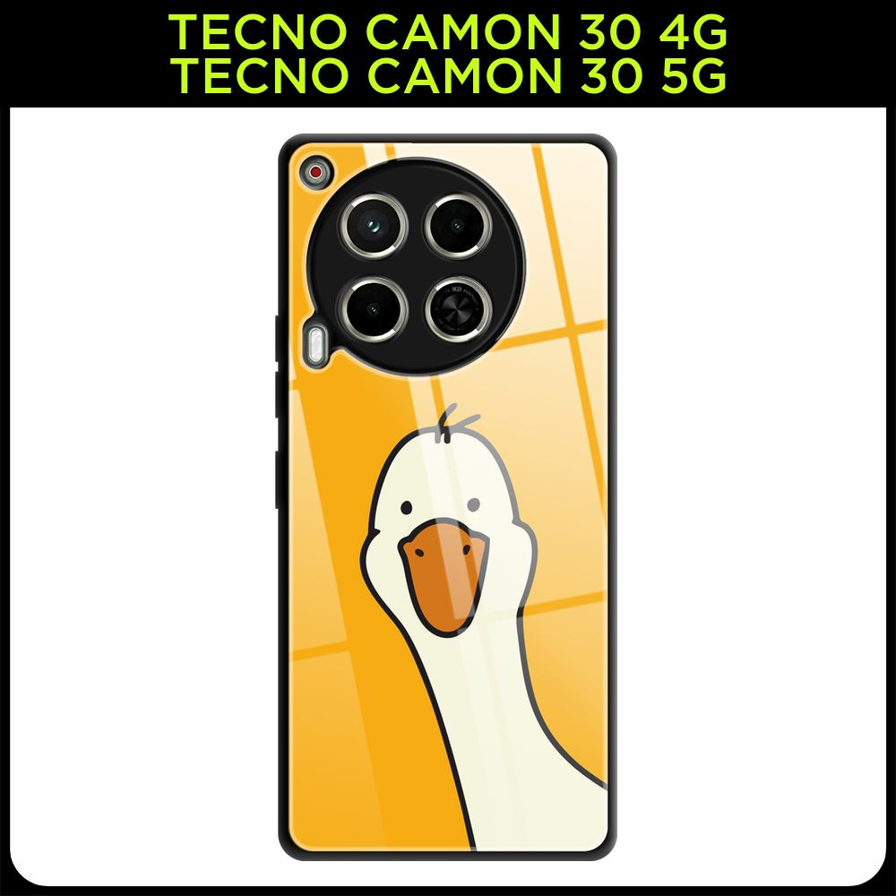 Стеклянный чехол на Tecno Camon 30 4G/Tecno Camon 30 5G / Текно Камон 30 4G/Текно Камон 30 5G с принтом #1