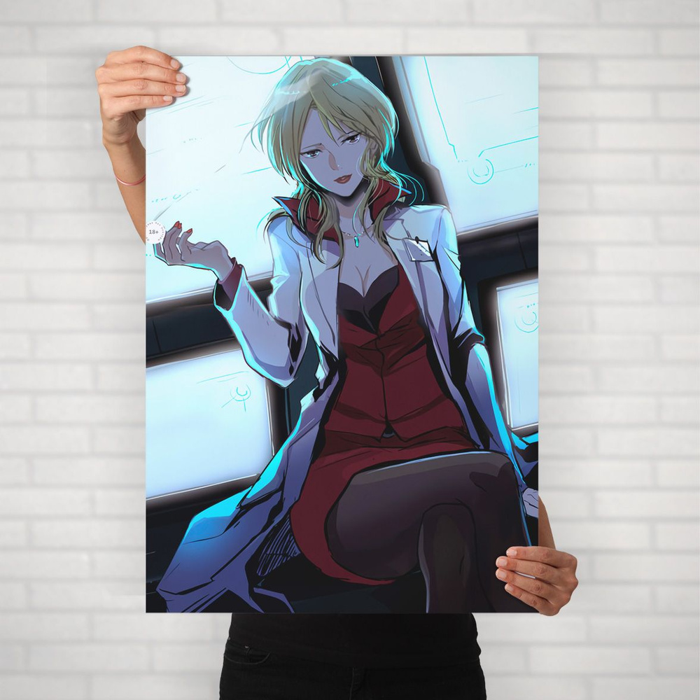 Плакат на стену для интерьера Психопаспорт (Psychopass - Шион Караномори 2) - Постер по аниме формата #1