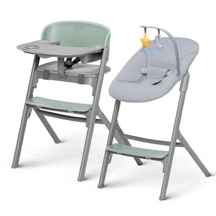Стульчик для кормления Kinderkraft LIVIY + кресло-качалка CALMEE, зеленый  #1