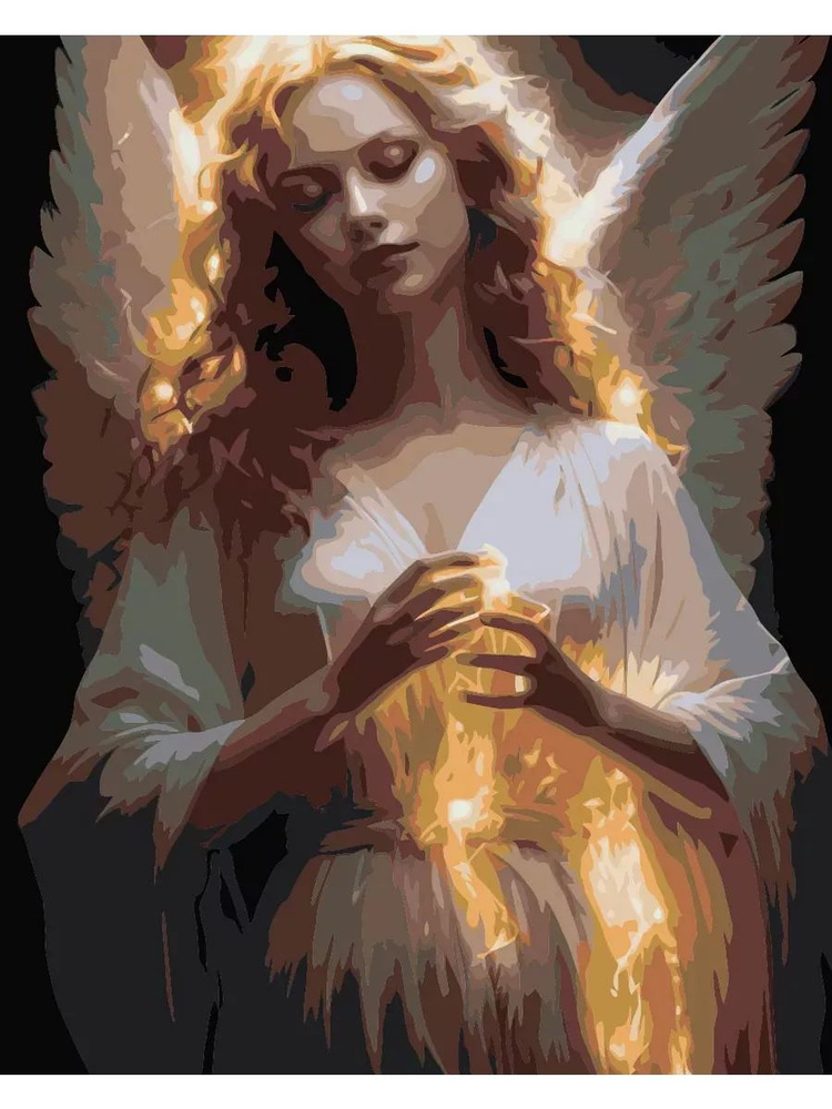 Картина по номерам Христианская Ангел Размер 40х50, на холсте на ...