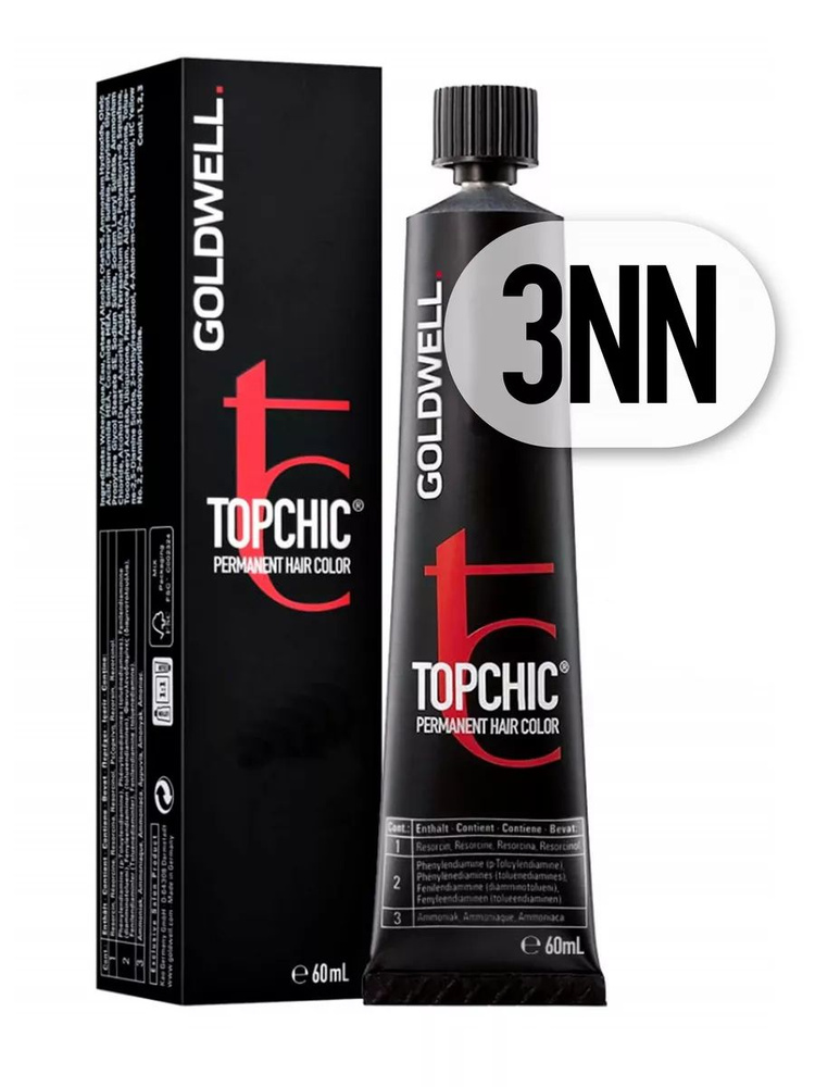 Стойкая крем-краска для волос Goldwell Topchic 3NN 60 мл #1