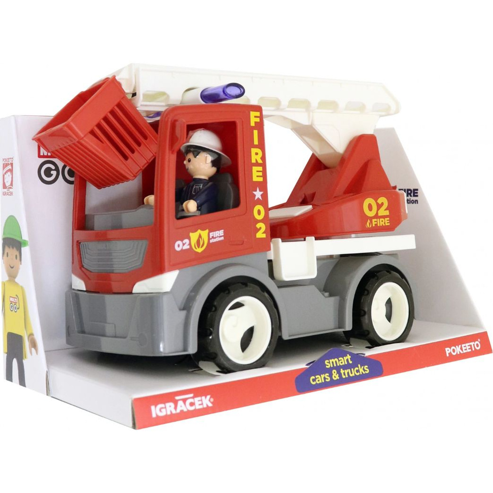 Пожарная машина с фигуркой водителя, пластмасса #1
