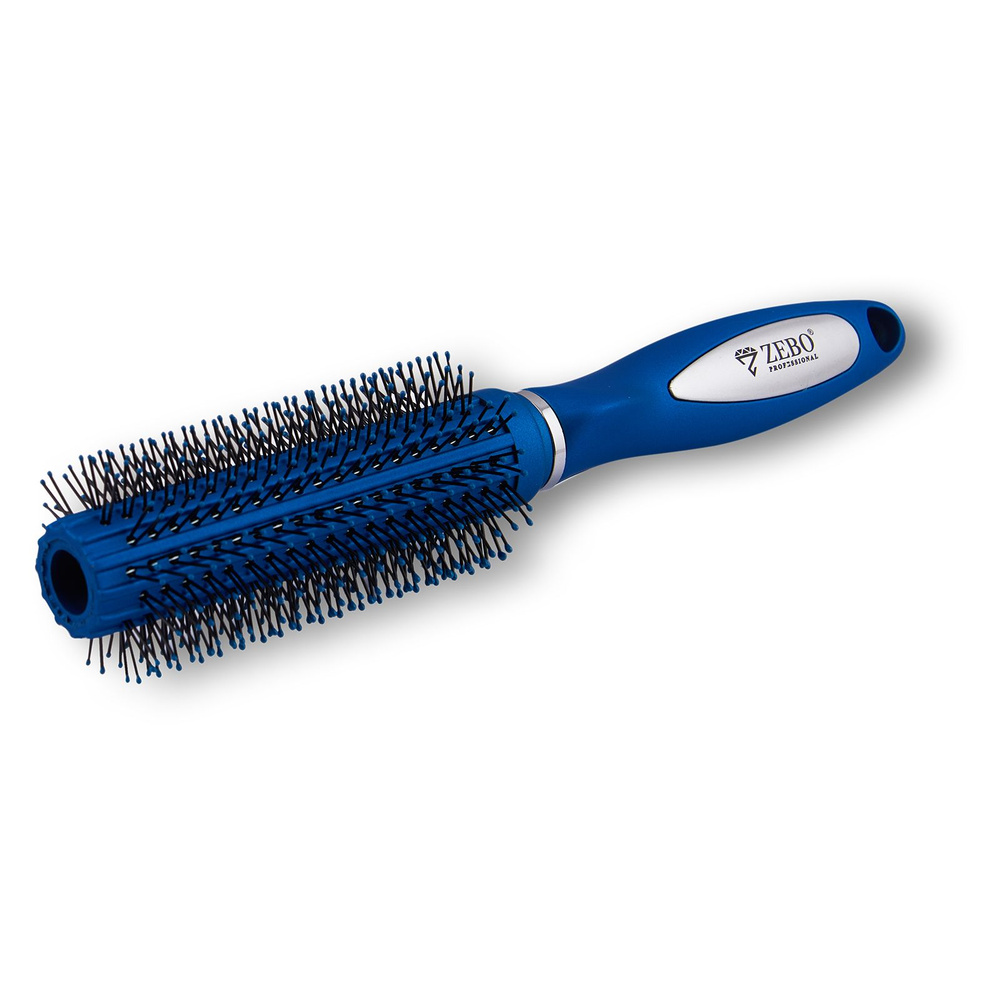 ZEBO/Круглая расчёска брашинг для укладки феном и объема волос синяя 45мм.  #1