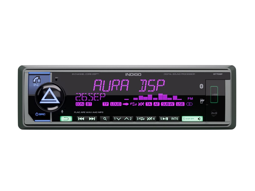 Автомагнитола AurA INDIGO-877DSP, 8-канальный процессорный BT,USB, FM  #1