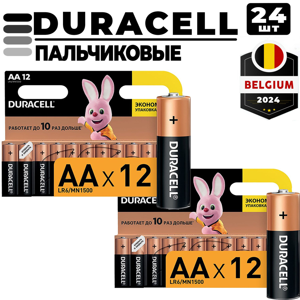 Duracell Батарейка AA, Щелочной тип, 24 шт #1