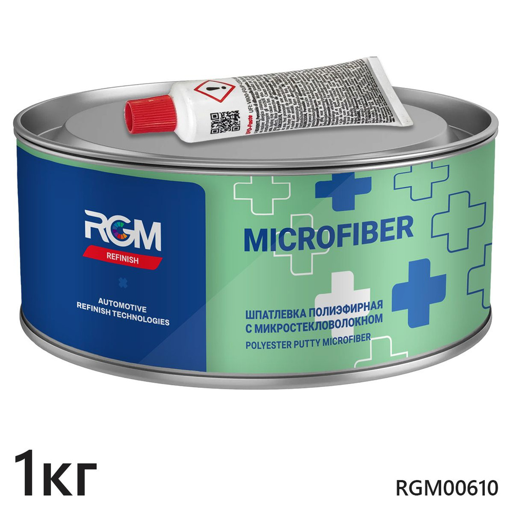 шпатлевка со стекловолокном MICROFIBER RGM (1,0кг) #1