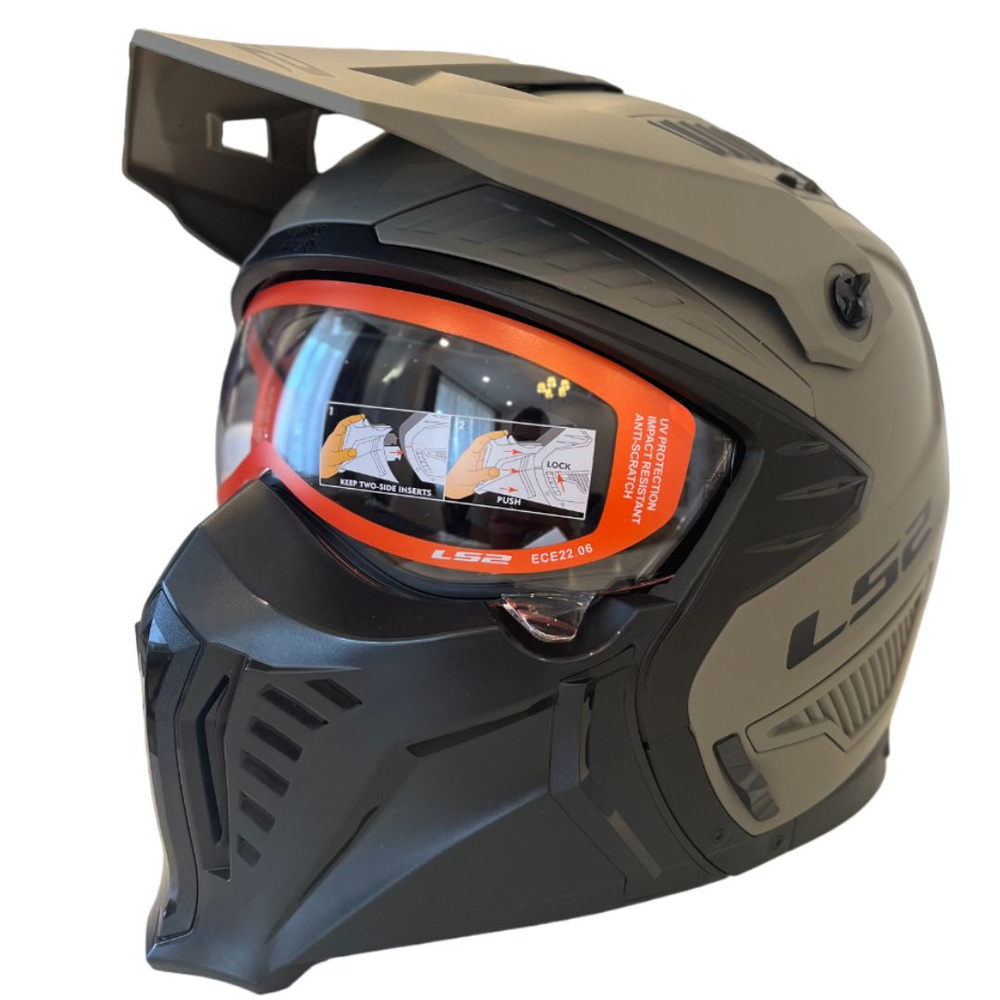 Открытый шлем для мотоциклистов LS2 OF606 DRIFTER Solid Matt Sand XL #1