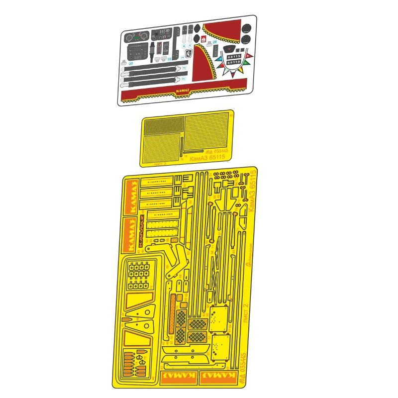 Набор фототравления, приборной доски и элементов интерьра Микродизайн для Камаза 65115 от Звезды ZV-3650 #1