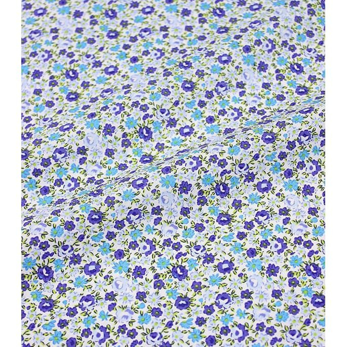 Ткань для шитья(5 м) Импорт. хлопок "Летняя романтика" цв.синий, ВИД2, ш.1.48м, хлопок-100%, 105гр/м.кв #1