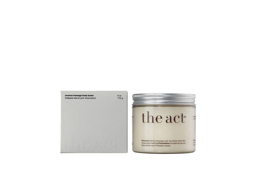 твердое масло для тела THE ACT Coconut massage body butter #1