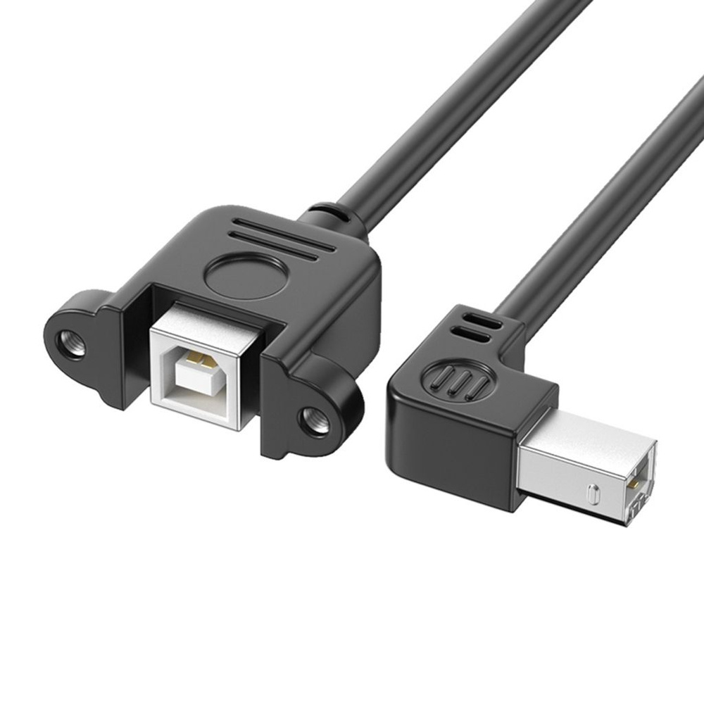 USB-концентратор,USB B Type B мужской к женскому принтерный кабель-0.5м-правый, 1 шт  #1