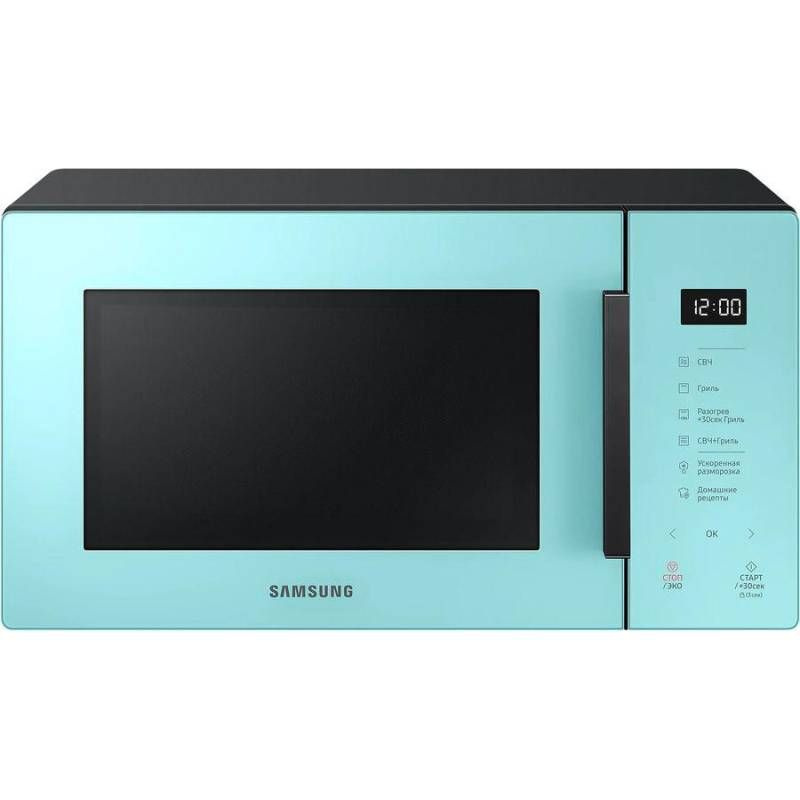 Микроволновая печь Samsung MG23T5018AN/BW, 800Вт, 23л., мятный/черный  #1