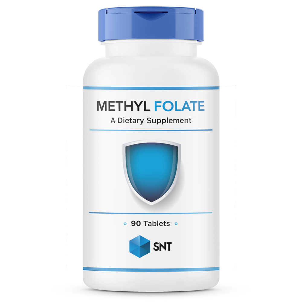 SNT метилфолат, фолиевая кислота, Methyl Folate 400 мкг 90 таблеток  #1