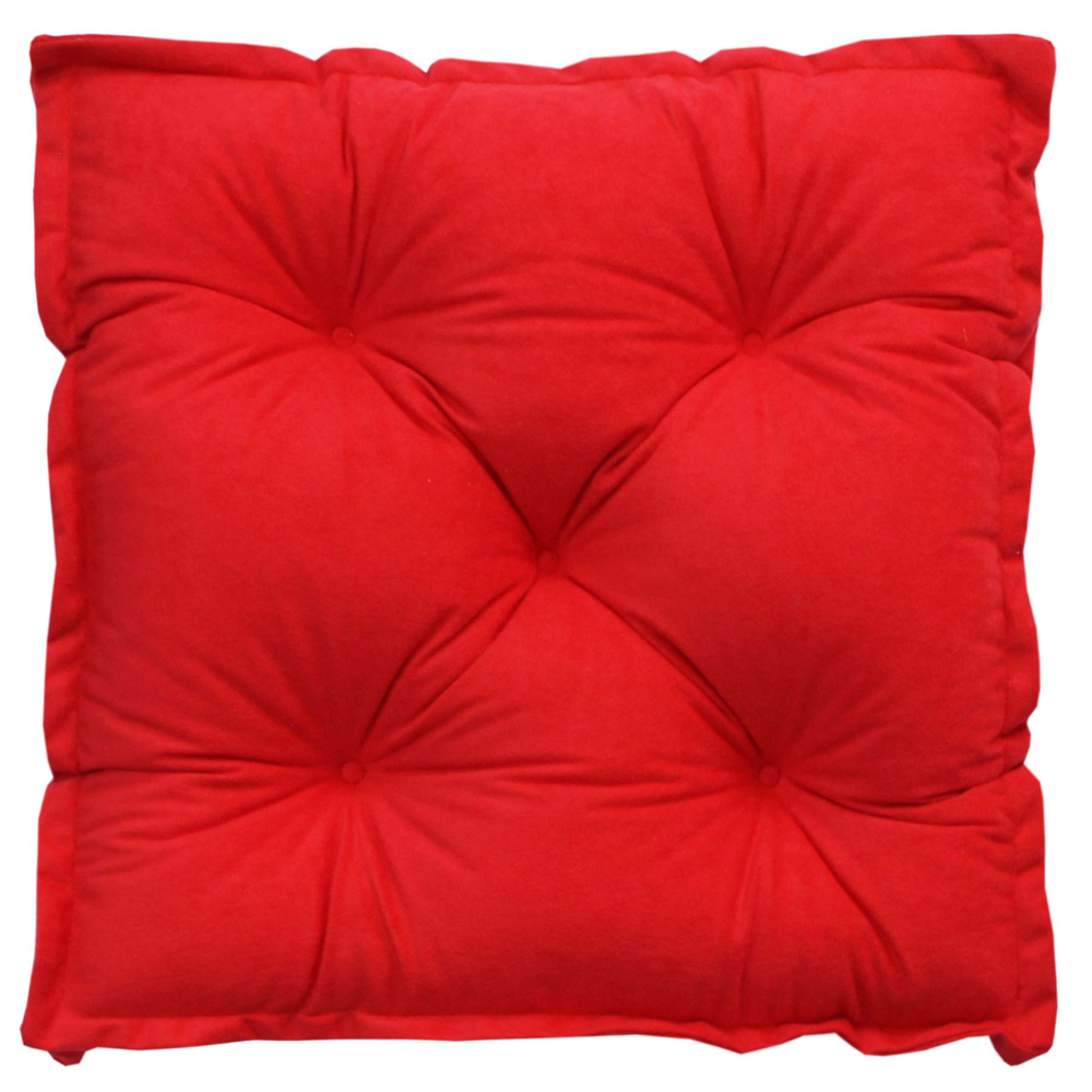Подушка для сиденья МАТЕХ 2D VELOURS 45*45*8. Цвет ярко-красный, арт. 51-190  #1